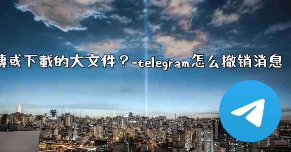 Telegram如何停止一個正在上傳或下載的大文件？-telegram怎么撤销消息