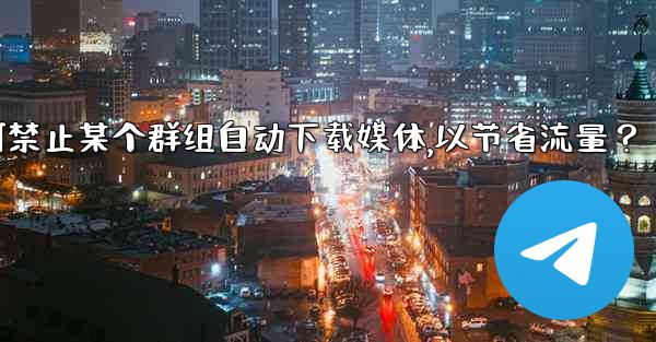 Telegram如何禁止某個群組自動下載媒體，以節省流量？_telegram如何禁止某个群组自动下载媒体,以节省流量？