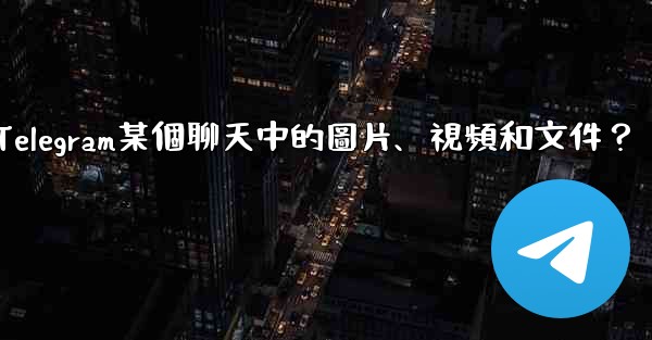 如何只查看Telegram某個聊天中的圖片、視頻和文件？