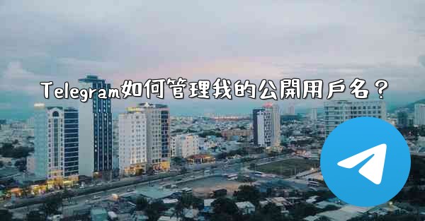 Telegram如何管理我的公開用戶名？