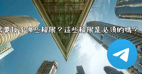 Telegram安裝過程中需要授予哪些權限？這些權限是必須的嗎？