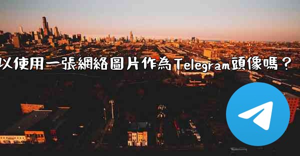 我可以使用一張網絡圖片作為Telegram頭像嗎？