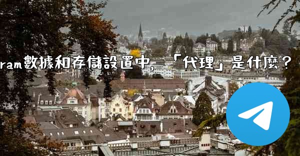 Telegram數據和存儲設置中，「代理」是什麼？