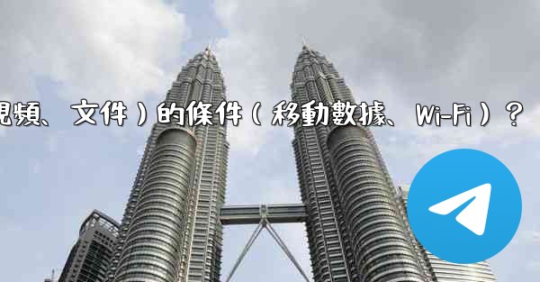 如何設置Telegram自動下載媒體文件（照片、視頻、文件）的條件（移動數據、Wi-Fi）？