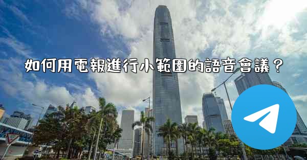 如何用電報進行小範圍的語音會議？