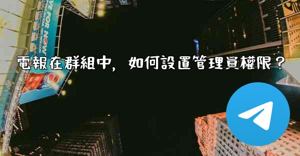 電報在群組中，如何設置管理員權限？