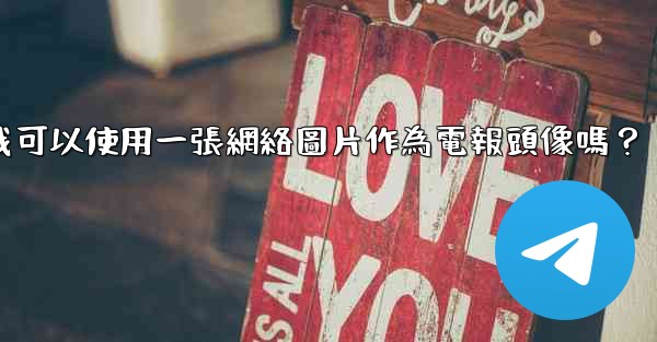 我可以使用一張網絡圖片作為電報頭像嗎？