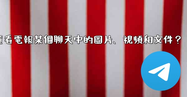 如何只查看電報某個聊天中的圖片、視頻和文件？