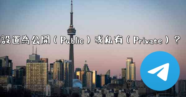 如何將電報群組設置為公開（Public）或私有（Private）？
