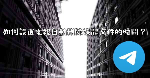 如何設置電報自動刪除媒體文件的時間？