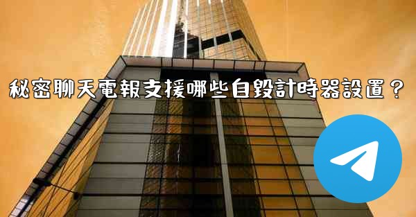 秘密聊天電報支援哪些自毀計時器設置？