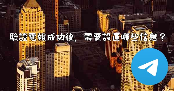 驗證電報成功後，需要設置哪些信息？