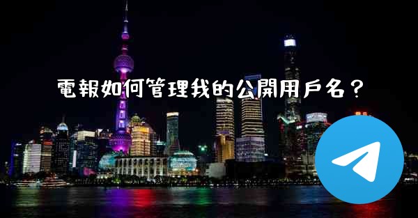 電報如何管理我的公開用戶名？