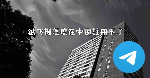纸飞機怎麼在中國註冊不了
