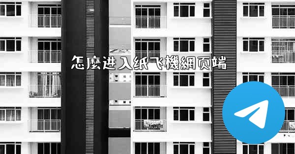 怎麼进入纸飞機網页端