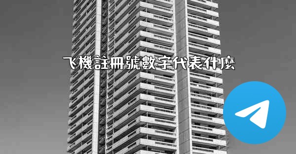 飞機註冊號數字代表什麼