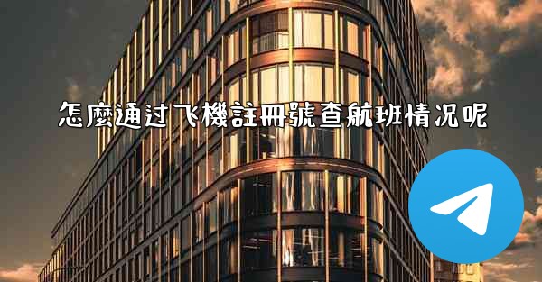 怎麼通过飞機註冊號查航班情况呢