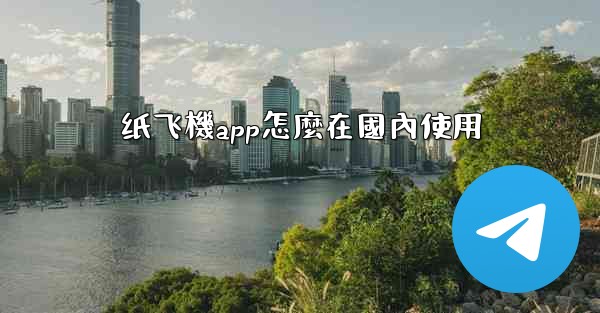 纸飞機app怎麼在國內使用