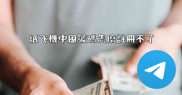 纸飞機中國號碼怎麼註冊不了