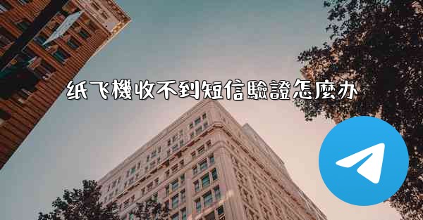 纸飞機收不到短信驗證怎麼办