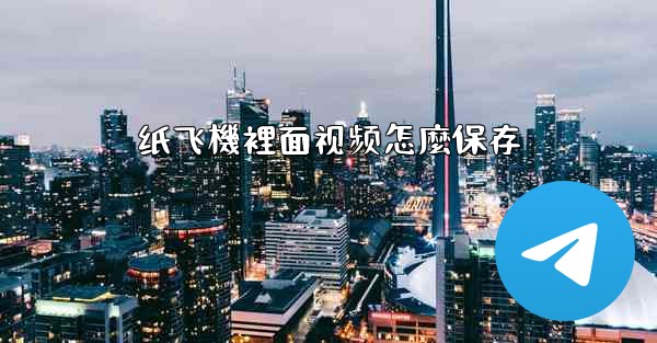 纸飞機裡面视频怎麼保存