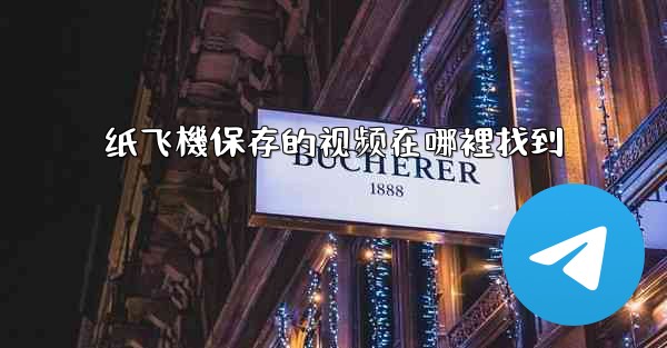 纸飞機保存的视频在哪裡找到