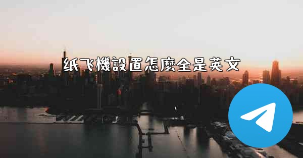 纸飞機設置怎麼全是英文