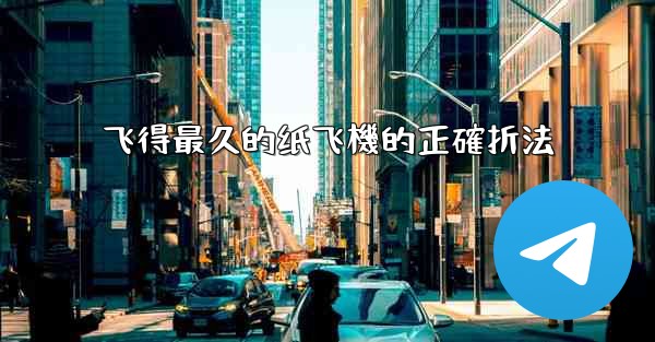 飞得最久的纸飞機的正確折法