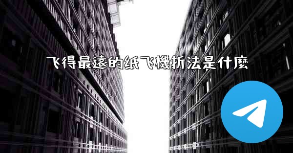 飞得最遠的纸飞機折法是什麼