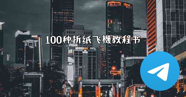 100种折纸飞機教程书