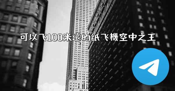 可以飞100米遠的纸飞機空中之王