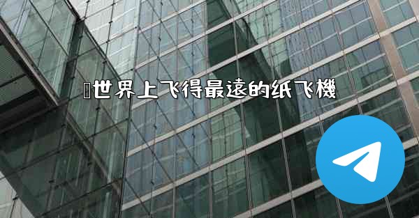 叠世界上飞得最遠的纸飞機