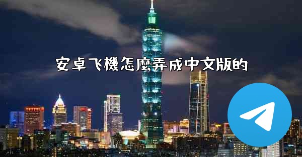 安卓飞機怎麼弄成中文版的