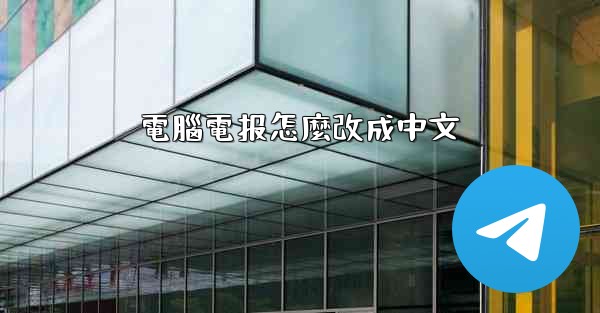 電腦電报怎麼改成中文