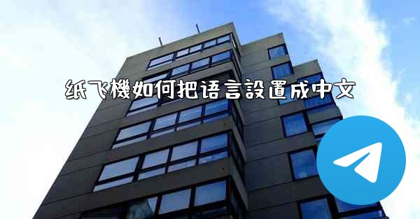 纸飞機如何把语言設置成中文