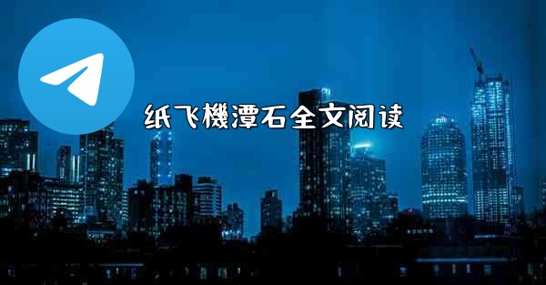 纸飞機潭石全文阅读