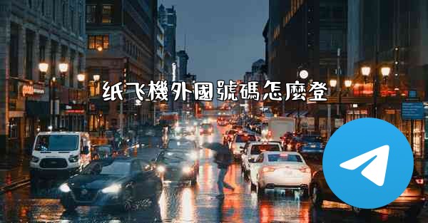 纸飞機外國號碼怎麼登