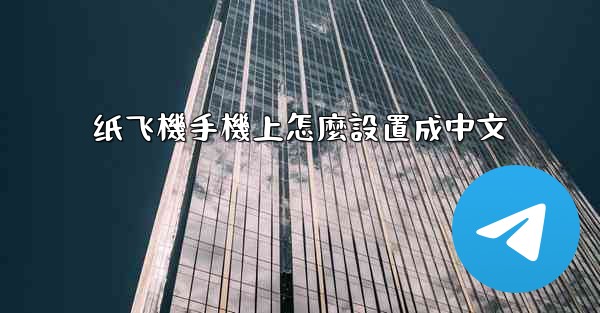 纸飞機手機上怎麼設置成中文