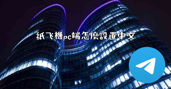 纸飞機pc端怎麼設置中文