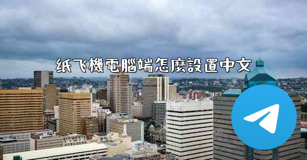 纸飞機電腦端怎麼設置中文