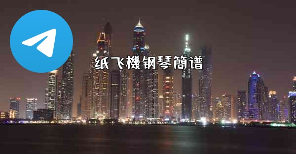 纸飞機钢琴簡谱