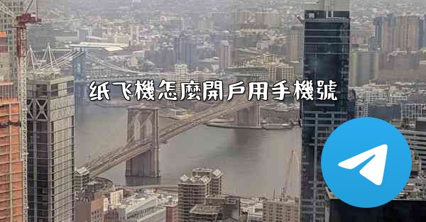 纸飞機怎麼開戶用手機號