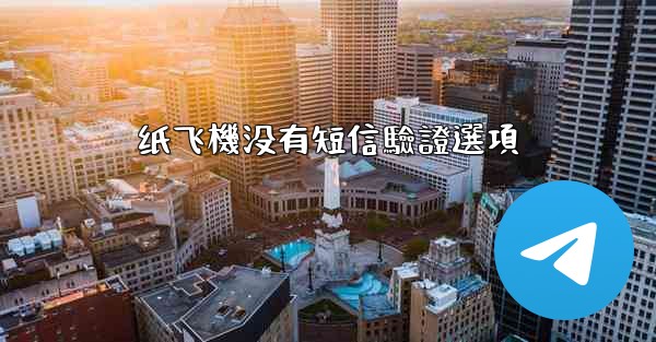 纸飞機没有短信驗證選項