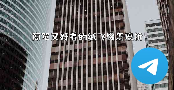 簡單又好看的纸飞機怎麼折