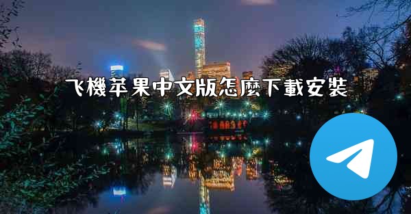 飞機苹果中文版怎麼下載安裝