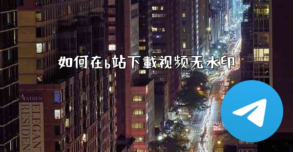 如何在b站下載视频无水印