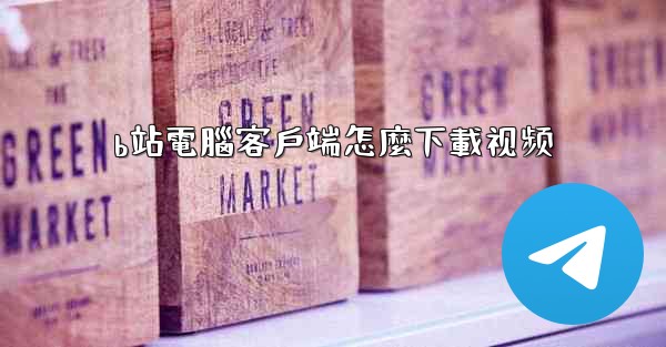 b站電腦客戶端怎麼下載视频