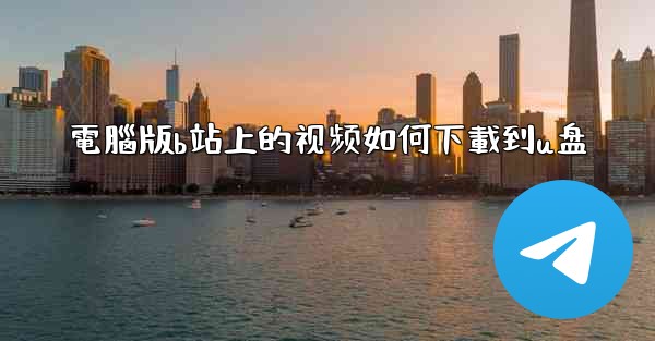 電腦版b站上的视频如何下載到u盘