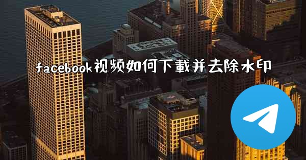 facebook视频如何下載并去除水印
