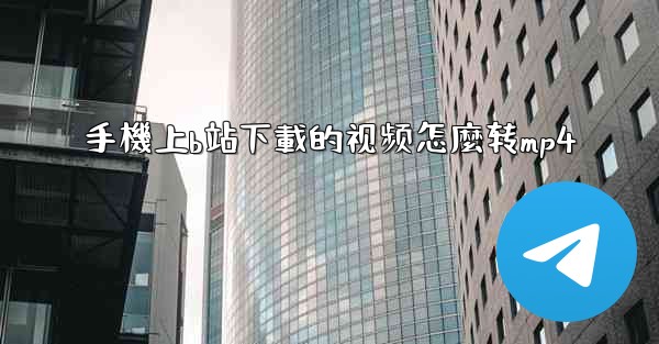 手機上b站下載的视频怎麼转mp4